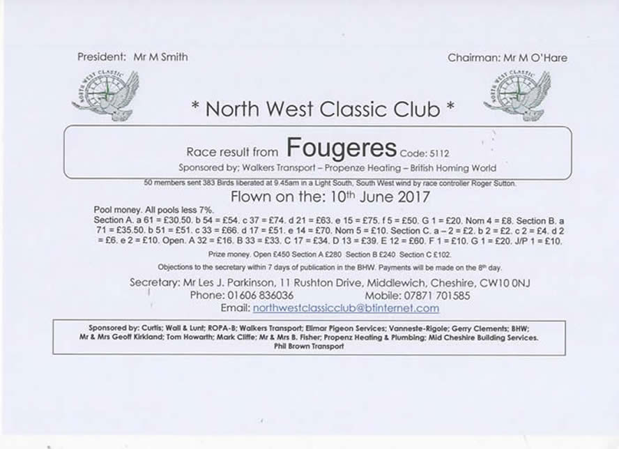 Fougeres Result