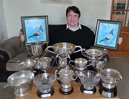 Derek Hay with trophies won