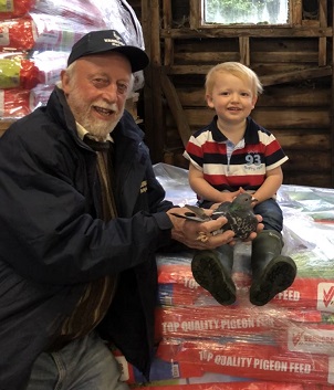 Roger Sutton with grandson learning the ropes 20 10 20