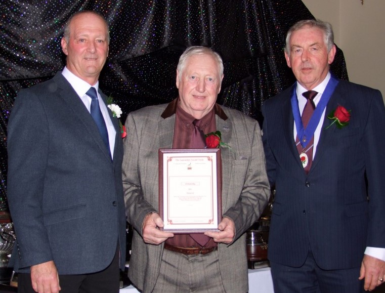 Chief Guest Chris Sutton David Sowerby and New President Stephen Beardmore. 23 11 21