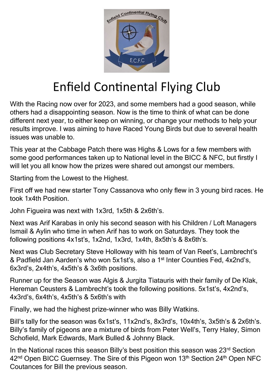 ENFIELD CONTINENTAL FLYING CLUB OCT 23 1