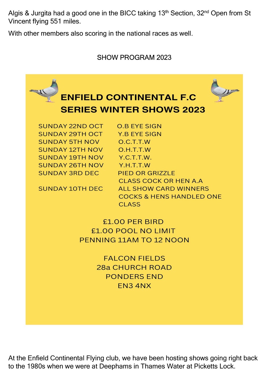 ENFIELD CONTINENTAL FLYING CLUB OCT 23 2