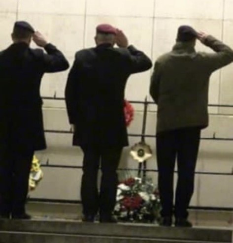 Picture6 Norman and two of his four Sons Salute the fallen at Ypresjpg