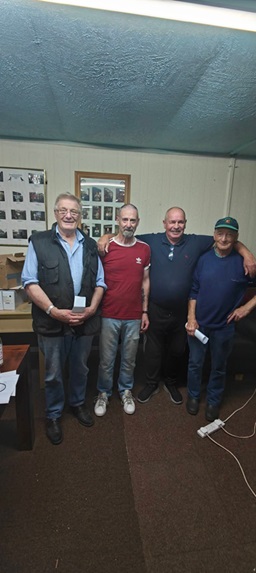 Members congratulating George Robinson on Winning Carrick Social H.P.S. 25 09 25b