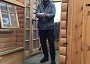 Lewis Mcauly inside his loft avairy